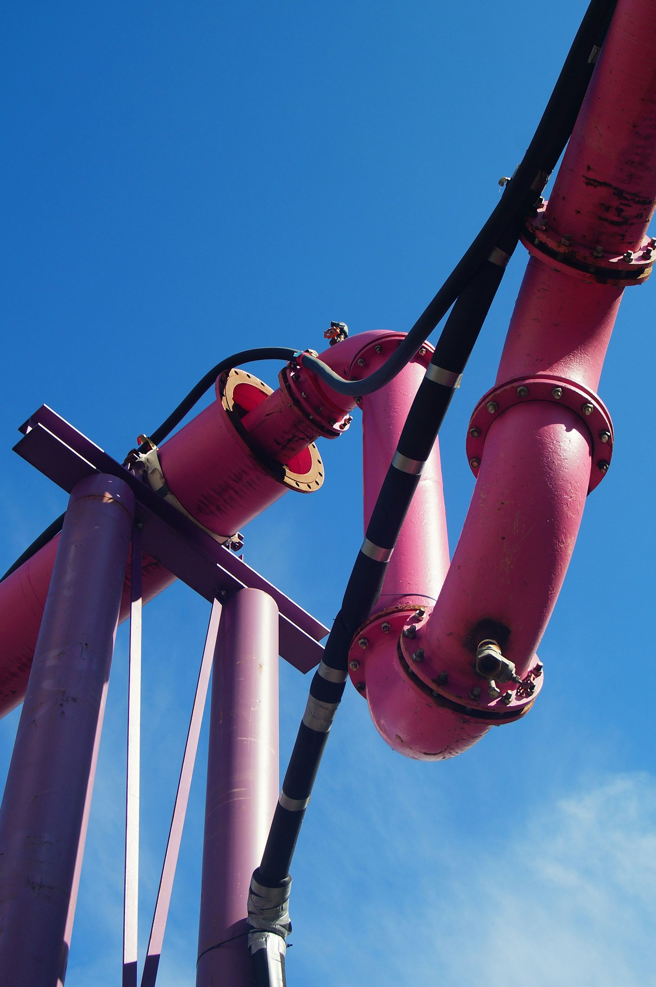 Drainage pipes of a large construction site.